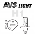 Комплект галогенных ламп AVS ATLAS H1 (A78564S) 5000К 12V 55W 2 шт.