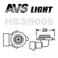 Комплект галогенных ламп AVS SIRIUS NIGHT WAY PB HB3/9005 (A78947S) 2 шт. - пластиковый бокс, напряжение 12V, мощность 65W, цветовая температура 3700 К