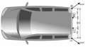 Парктроник с функцией контроля мертвых зон сПАРК (SPARK) 4-F-bz (9 цветов датчиков на выбор!!!)