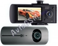 Автомобильный видеорегистратор Car Black Box DVR R300 - 2.7-дюймовый дисплей, две VGA-камеры с широкими углами обзора, датчик удара, GPS-модуль, запись звука