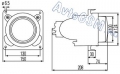 Дополнительная фара Hella 100 мм. (1BL 007 834-007) -  страна-производитель - Германия,  влагозащищенный корпус, DE-линза    