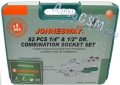 Набор инструментов Jonnesway S04H52482S - размеры 1/2 и 1/4 дюйма DR, страна-производитель - Тайвань, пожизненная гарантия,  кейс в комплекте