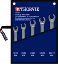 Набор ключей разрезных Thorvik FNWS005 52055 (8-19 мм) - 5 предметов, гарантия от производителя 10 лет