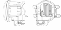 Светодиодные противотуманные фары MTF Light FL10TT для Toyota, Lexus 10 Вт - оптическая линза, цветовая температура 5000K, мощность 10 Вт, штатная установка