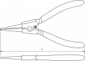 Щипцы для стопорных колец «прямой разжим» 180 мм THORVIK ERSP180