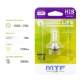   MTF Light Long Life +30% H18 65W ( ) 12V 2900K  - - - ,   ,   - 1700 Lm,   - 2900K,   ,     