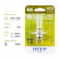   MTF Light Long Life +30% H19 60/55W ( ) 12V 2900K  - - - ,   ,   - 1550 Lm,   - 2900K,   ,     