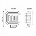 Светодиодная фара Вымпел WL-147CF - ближний свет, 10-60 В, металлический корпус, 16 LED, 18 Вт, 6000K, IP67