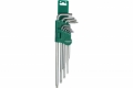 Комплект угловых ключей Torx Extra Long Т9-Т50, 1 S2 материал, 10 предметов JONNESWAY H12S110S