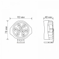 Светодиодная фара Вымпел WL-602 - пластиковый корпус, 10-60 В, 9 LED, 27 Вт, 6500K, IP64