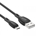 Кабель USB - Micro USB (для Android) BOROFONE BX86 2,4А черный 1м (00025)