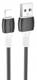 Кабель USB - Lightning (для iPhone) BOROFONE BX84 2,4А черный 1м (00037)