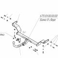 Фаркоп Oris (Bosal) 6751-A - совместим с Hyundai i30 HB / KIA Ceed HB 2012- (без электрики)