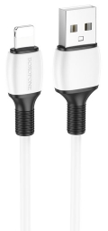 Кабель USB - Lightning (для iPhone) BOROFONE BX84 2,4А белый 1м (00038)