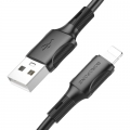 Кабель USB - Lightning (для iPhone) BOROFONE BX80 2,4А черный 1м (00042)