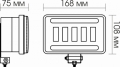 Светодиодная фара Вымпел WL-710 - режим ДХО, рабочее напряжение 10-60 В, металлический корпус, влагозащита (IP67), яркость 9700 лм, цветовая температура 6500K
