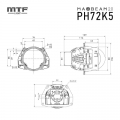 Светодиодные модули BiLED MTF Light MAXBEAM 2.0 12В 65/72 Вт 5500К 3 дюйма