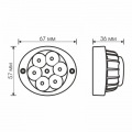 Светодиодная фара Вымпел WL-601 - пластиковый корпус, 10-60 В, 6 LED, 6 Вт, 6500K, IP64